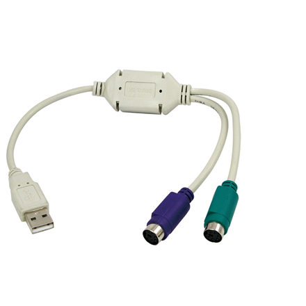 Logilink Adapter USB to PS/2 x2 : 2x Mini DIN 6-pin FM