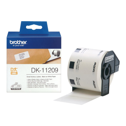 Brother | DK-11209 Small Address Labels | White | DK | 29mm x 62mm