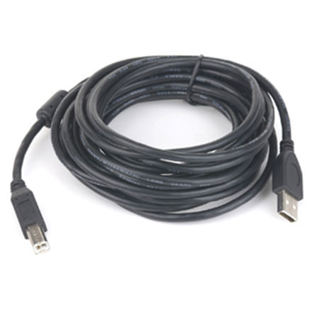 USB 2.0 A-plug B-plug 3 m (10 ft) cable with ferrite core Gembird