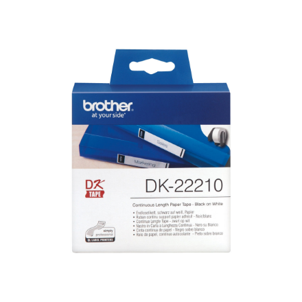 Brother | DK-22210 Continuous Length Paper Label | White | DK | 29mm | 30.5 m