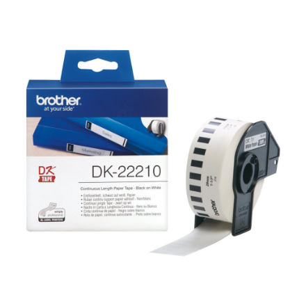 Brother | DK-22210 Continuous Length Paper Label | White | DK | 29mm | 30.5 m