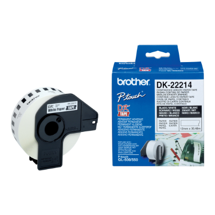 Brother | DK-22214 Continuous Length Paper Label | Black