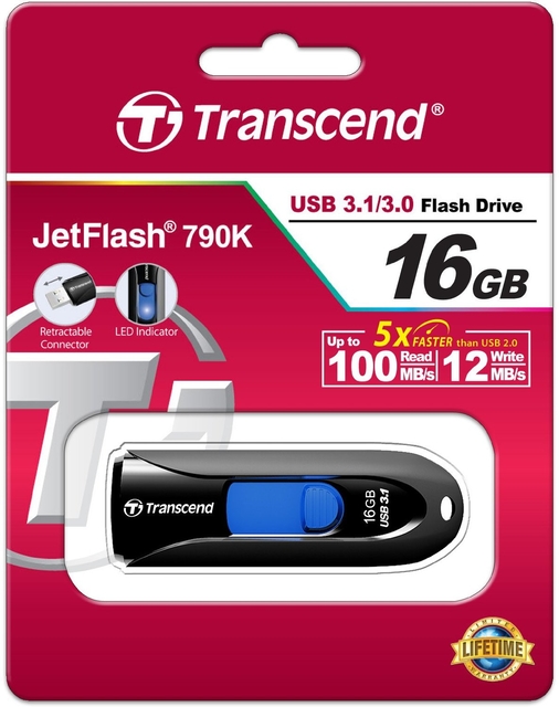 MEMORY DRIVE FLASH USB3 16GB/790 TS16GJF790K TRANSCEND