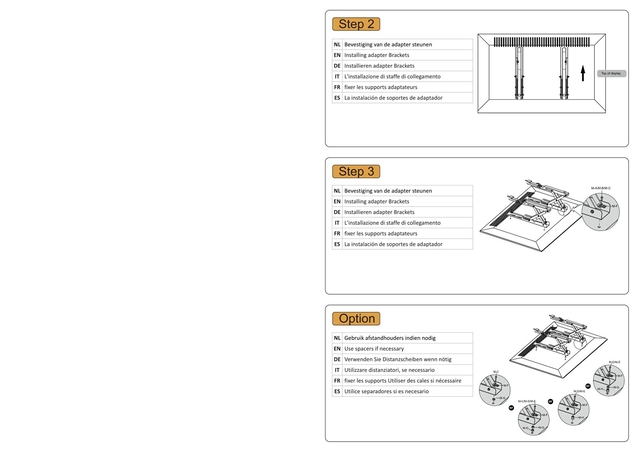 TV SET ACC WALL MOUNT BLACK/LED-VW1000BLACK NEOMOUNTS