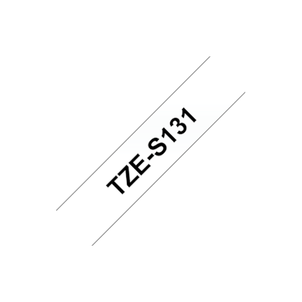 Brother TZe-S131 Strong Adhesive Laminated Tape Black on Clear