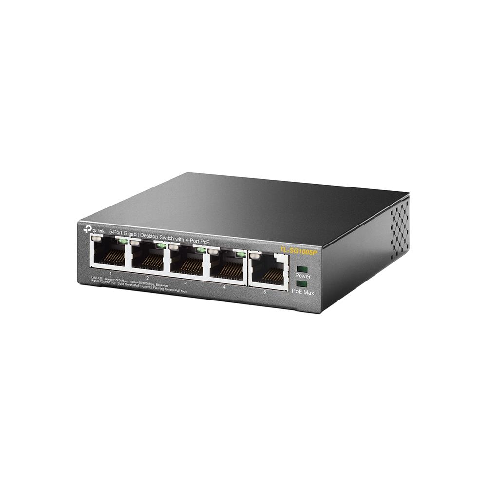 TP-LINK Desktop/pedestal 5x10Base-T / 100Base-TX / 1000Base-T PoE ports 4