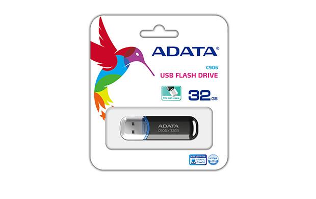 MEMORY DRIVE FLASH USB2 32GB/BLACK AC906-32G-RBK ADATA