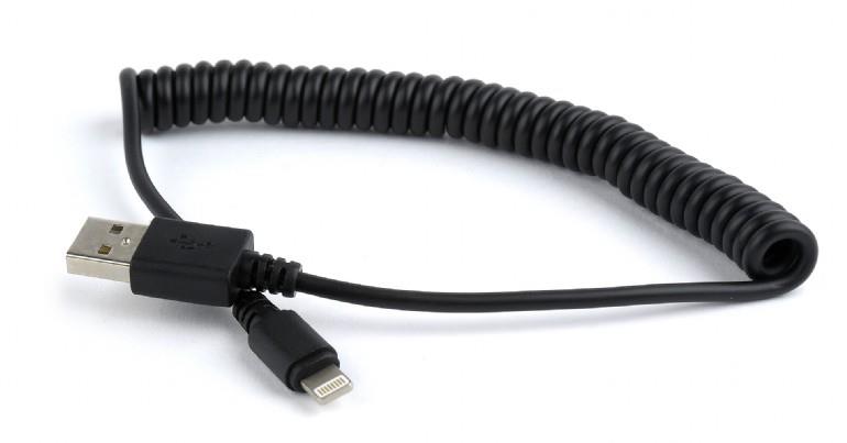 CABLE LIGHTNING TO USB2 1.5M/SPIRAL CC-LMAM-1.5M GEMBIRD