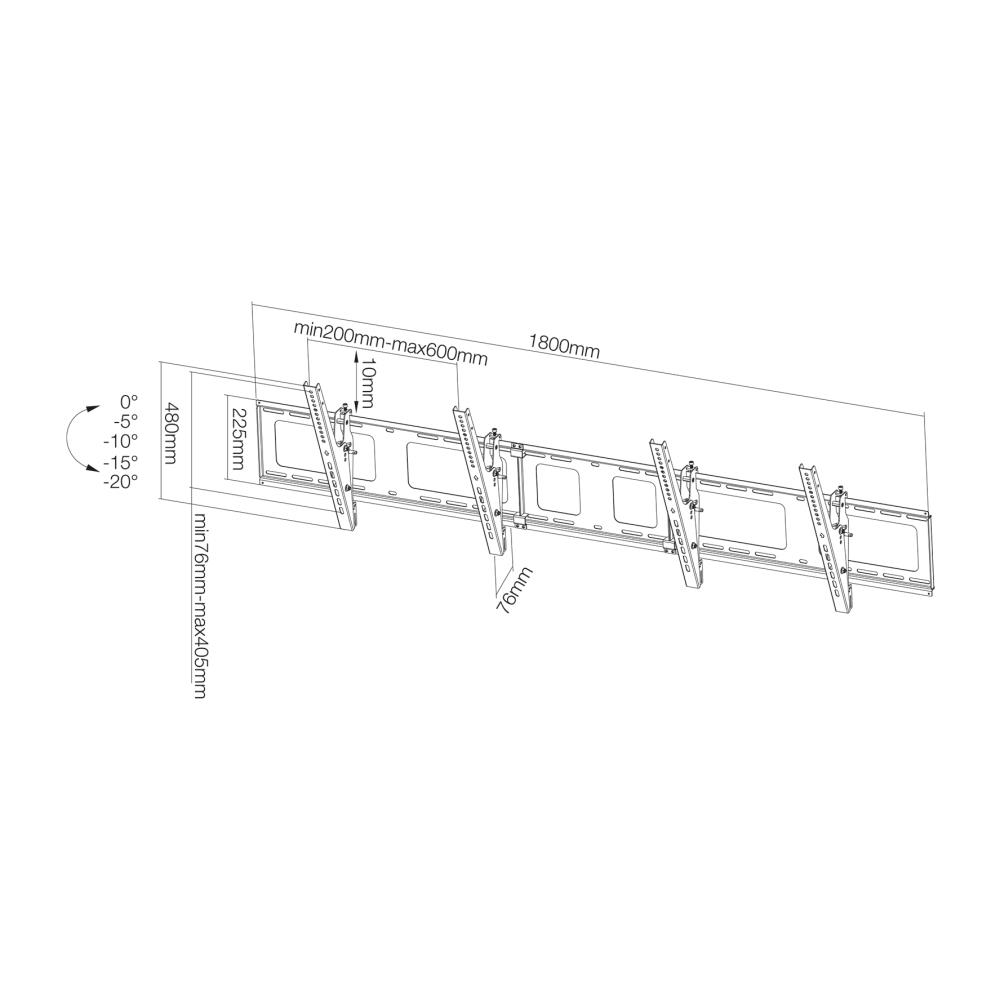 MONITOR ACC WALL MOUNT /MENU/NS-WMB200BLACK NEOMOUNTS