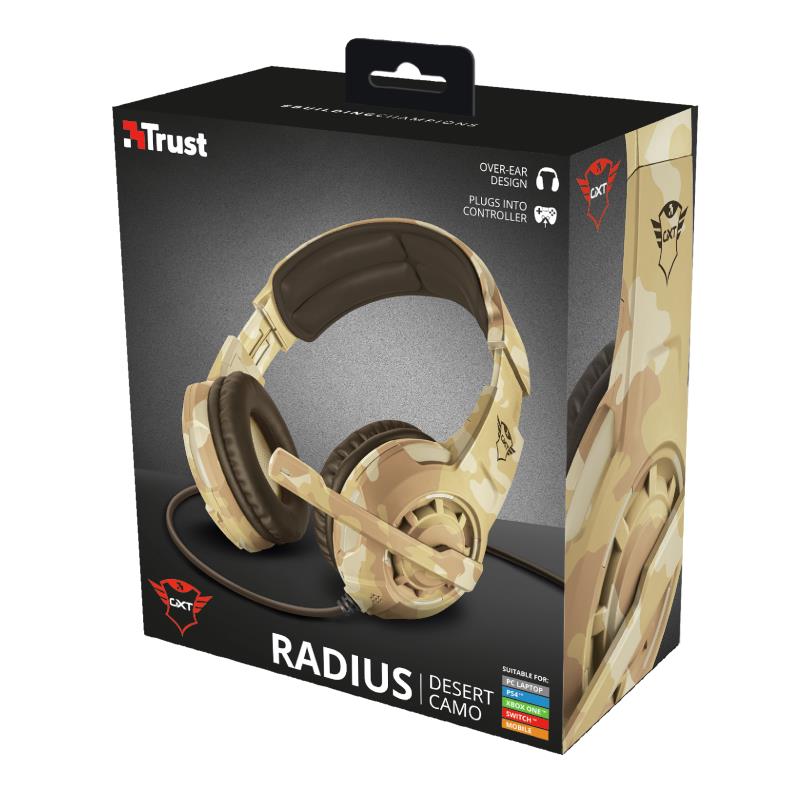 HEADSET GXT 310D RADIUS/DESERT CAMO 22208 TRUST