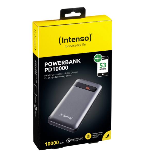 POWER BANK USB 10000MAH QC3.0/ANTHRACITE PD10000 INTENSO