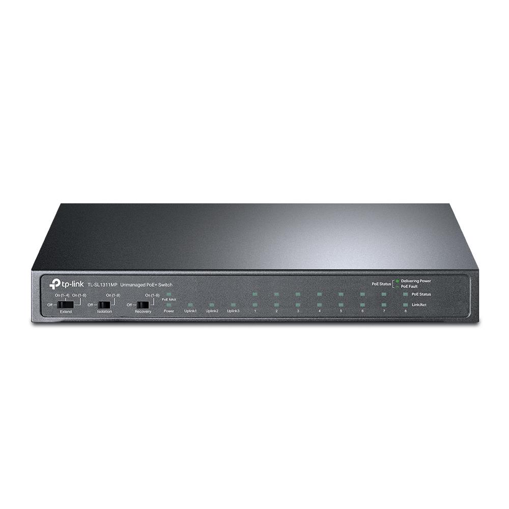 TP-LINK TL-SL1311MP 1x10Base-T / 100Base-TX PoE+ ports 8