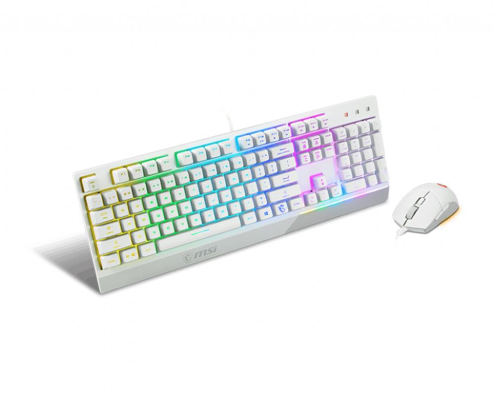 KEYBOARD +MOUSE/VIGOR GK30 COMBO WHITE US MSI