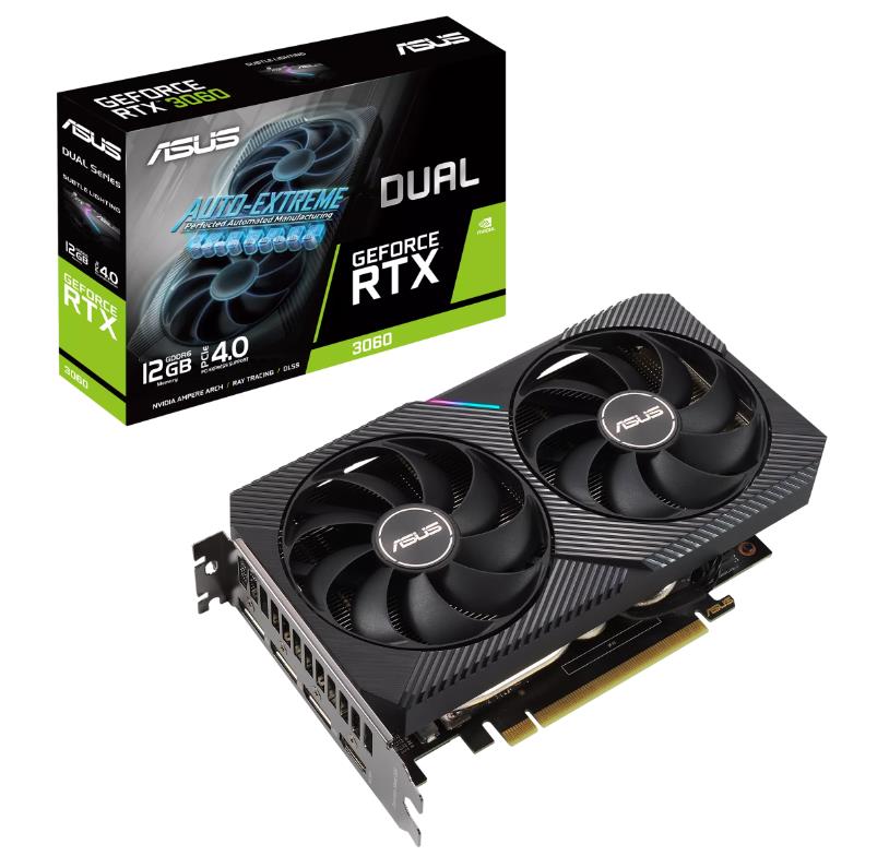 VGA PCIE16 RTX3060 12GB GDDR6/DUAL-RTX3060-12G-V2 ASUS
