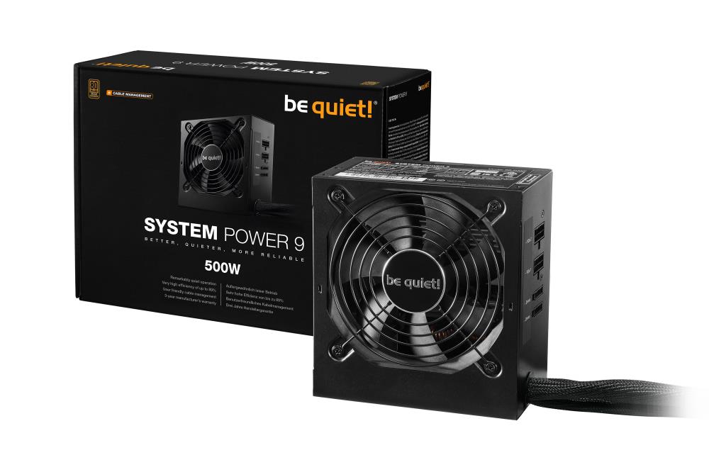 BE QUIET 500 Watts Efficiency 80 PLUS BRONZE PFC Active