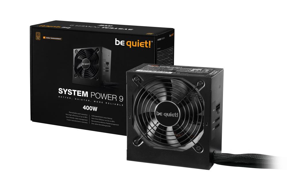 BE QUIET 400 Watts Efficiency 80 PLUS BRONZE PFC Active