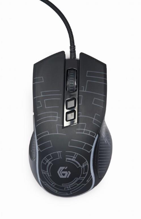 MOUSE USB OPTICAL GAMING/BLACK MUSG-RGB-01 GEMBIRD