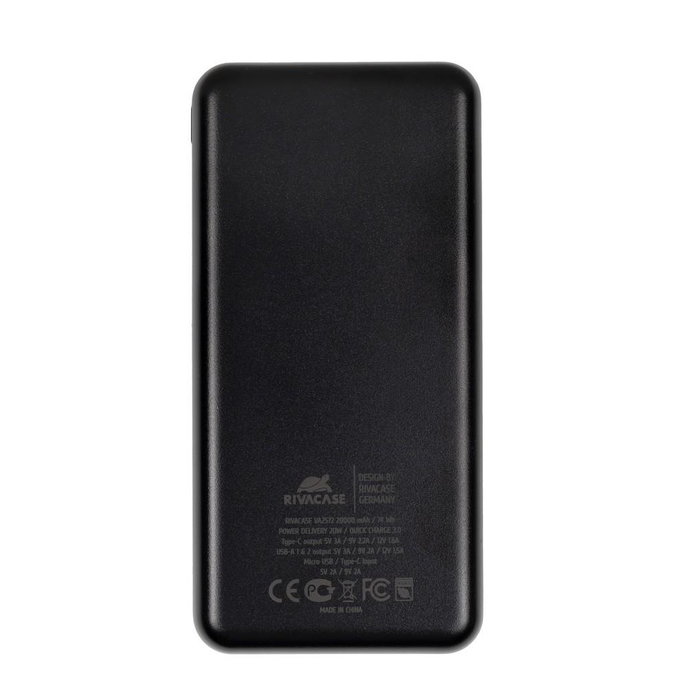 POWER BANK USB 20000MAH/VA2572 BLACK RIVACASE