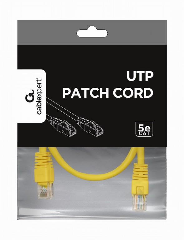 PATCH CABLE CAT5E UTP 0.25M/YELLOW PP12-0.25M/Y GEMBIRD