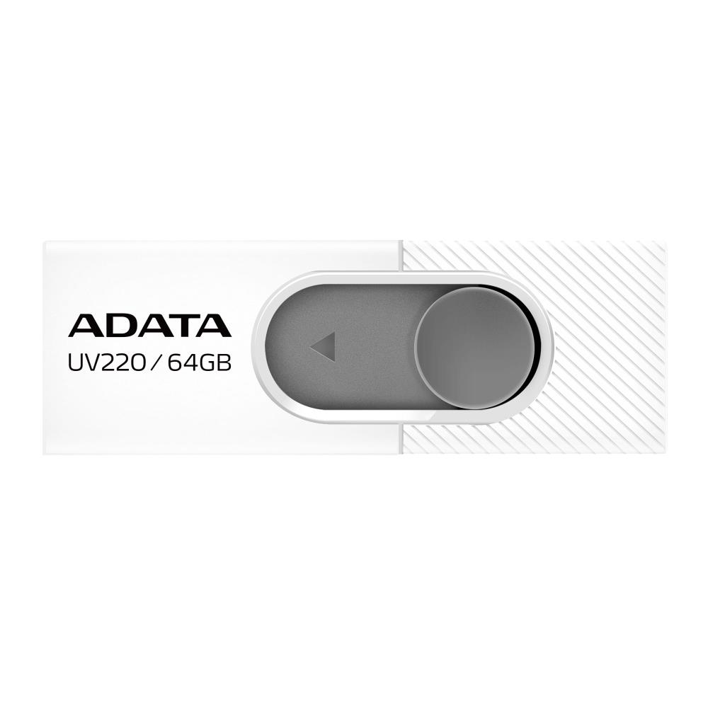 MEMORY DRIVE FLASH USB2 64GB/WHITE AUV220-64G-RWHGY ADATA