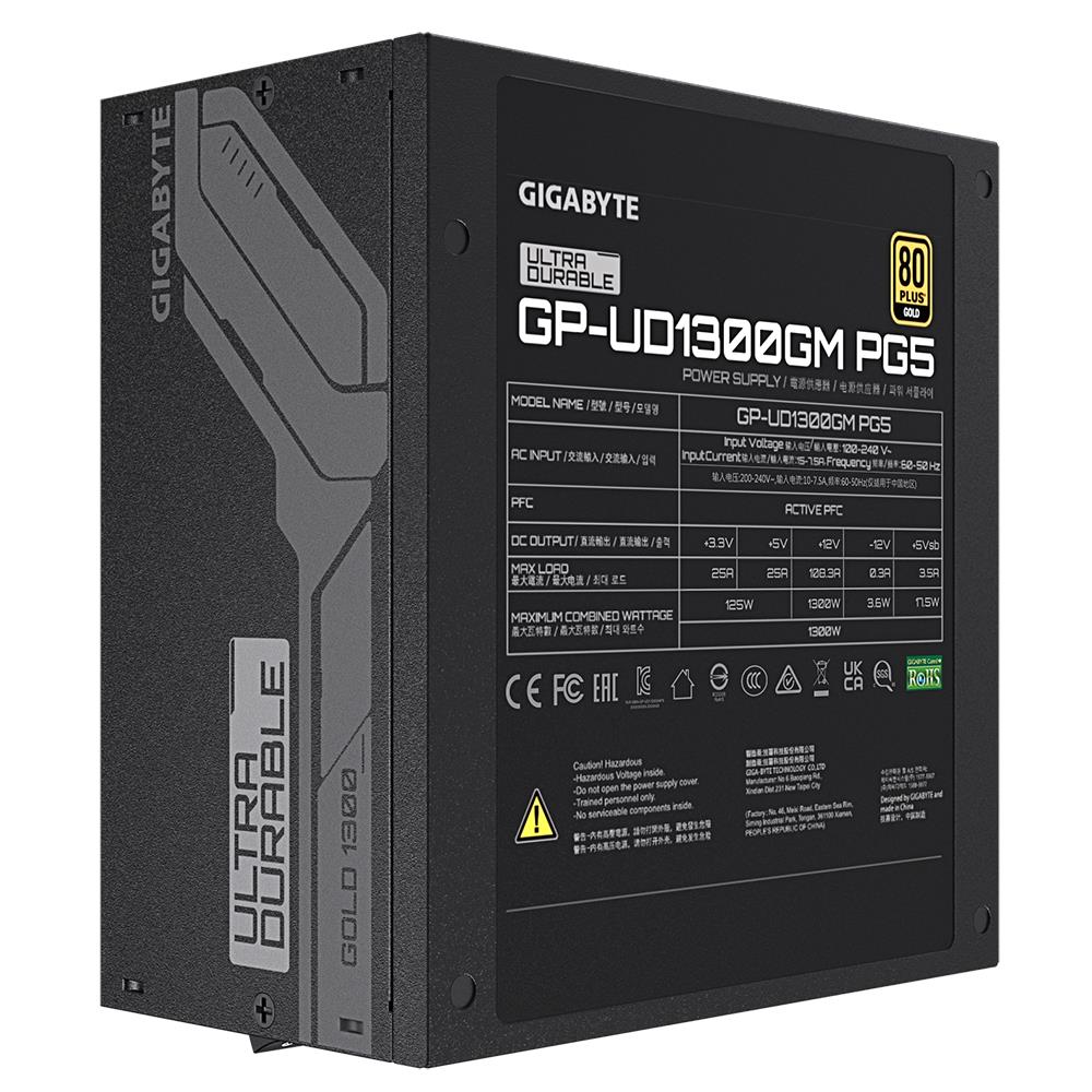 GIGABYTE 1300 Watts Efficiency 80 PLUS GOLD PFC Active