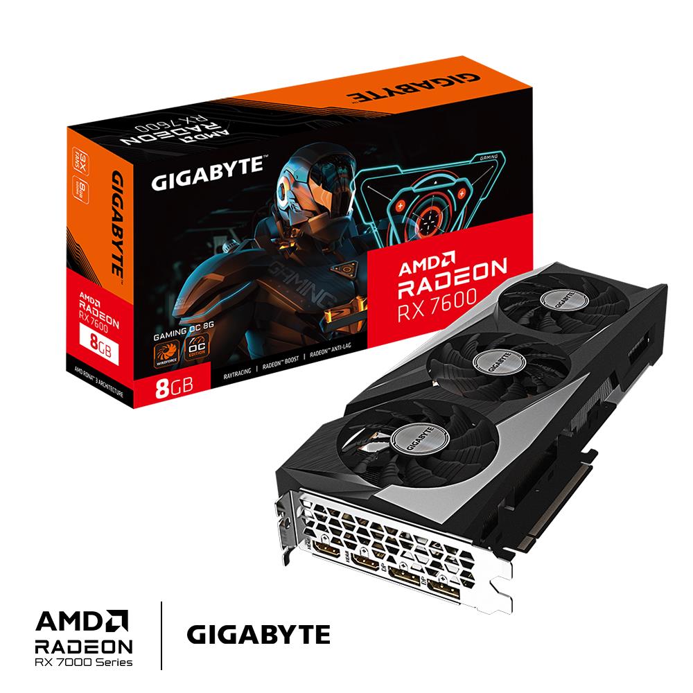 VGA PCIE16 RX7600 8GB GDDR6/GV-R76GAMING OC-8GD GIGABYTE