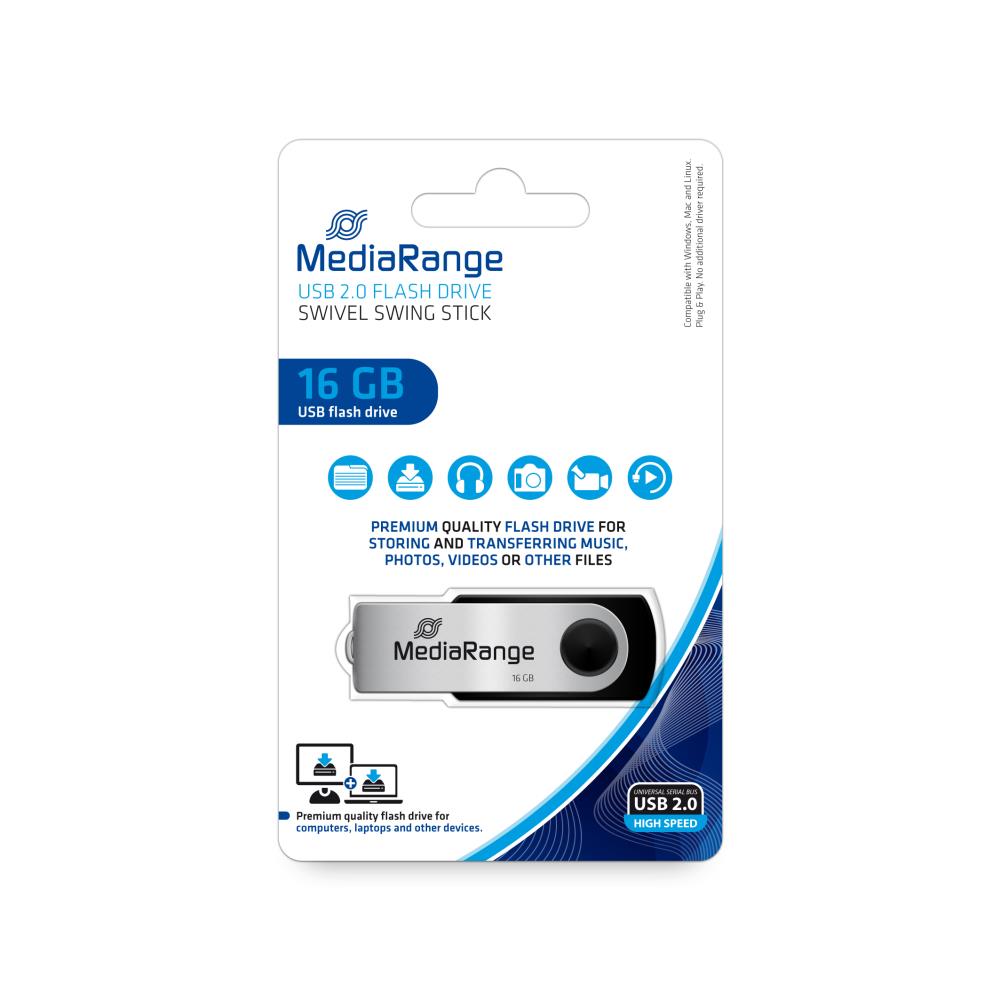 MEMORY DRIVE FLASH USB2 16GB/MR910 MEDIARANGE