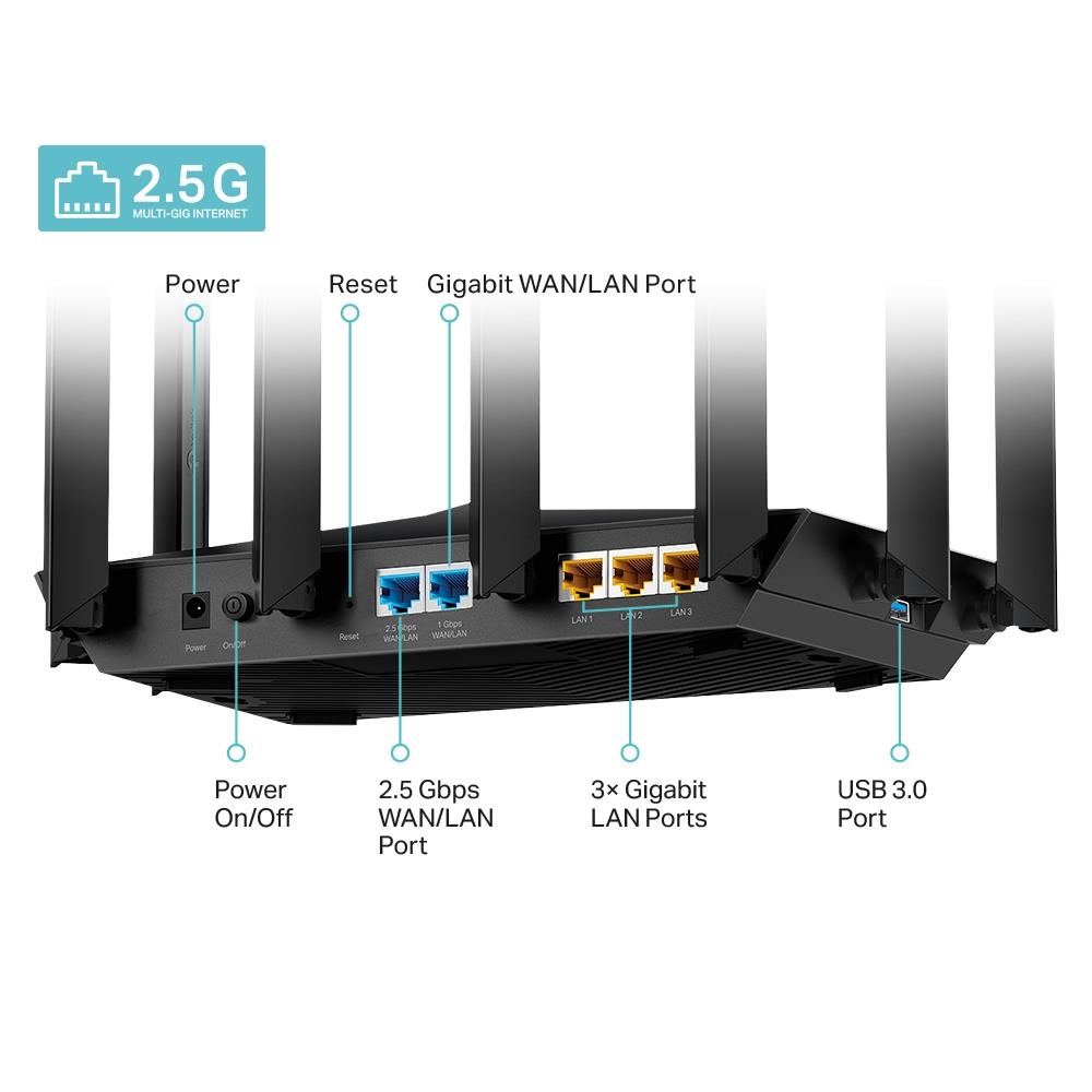 TP-LINK Wireless Router 6000 Mbps Wi-Fi 6