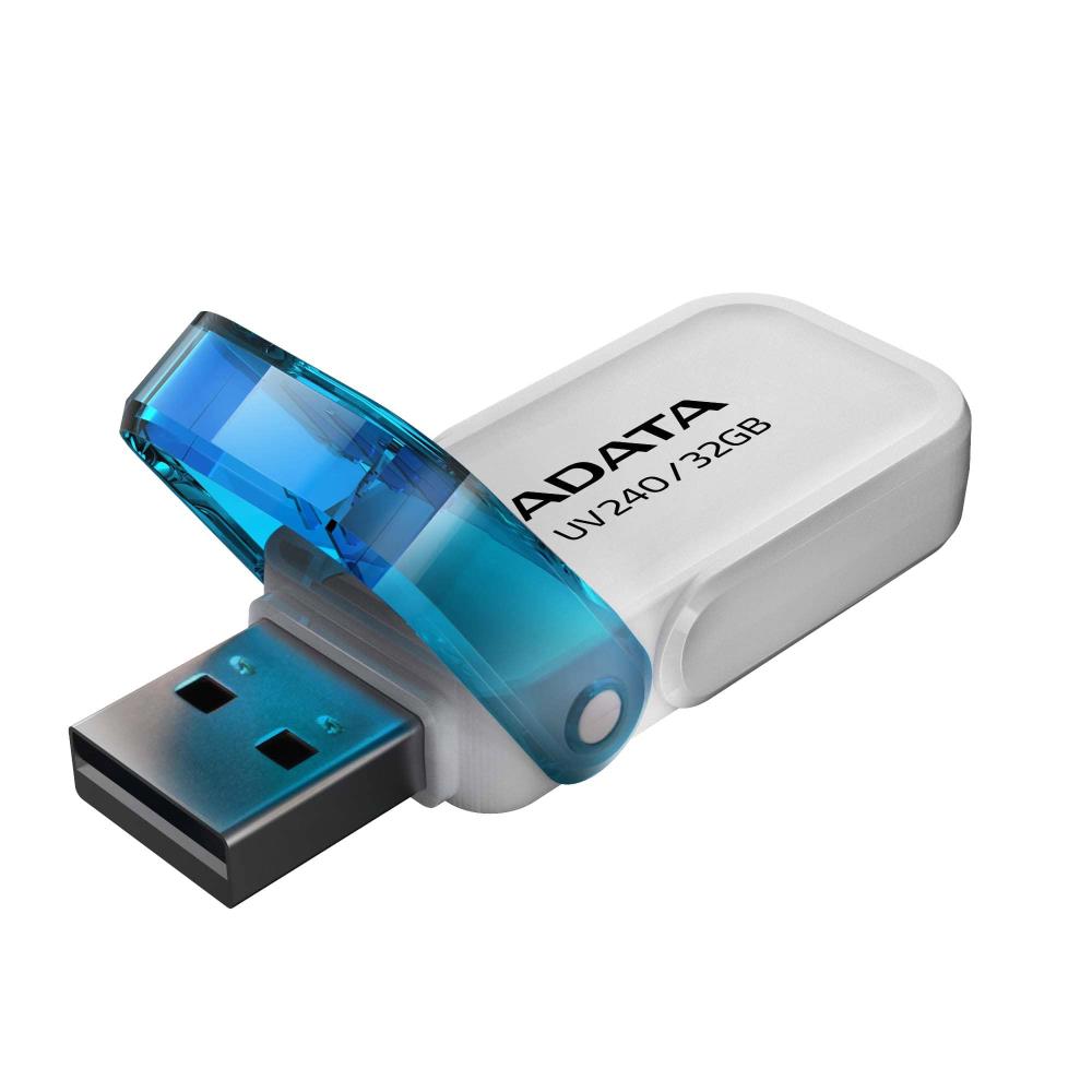 MEMORY DRIVE FLASH USB2 64GB/WHITE AUV240-64G-RWH ADATA