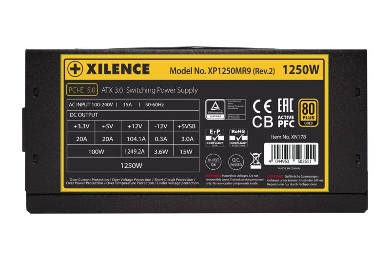 XILENCE 1250 Watts Efficiency 80 PLUS GOLD PFC Active