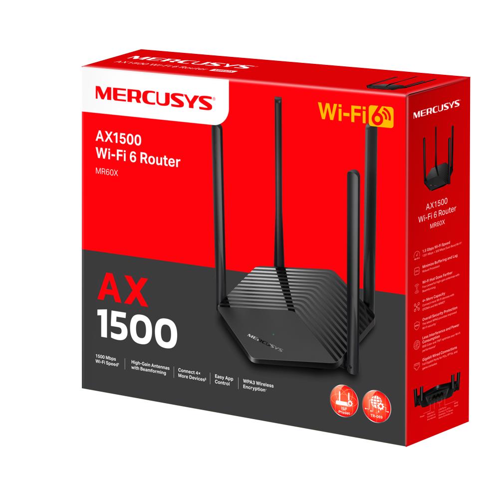 MERCUSYS 1500 Mbps Wi-Fi 6 IEEE 802.11a/b/g