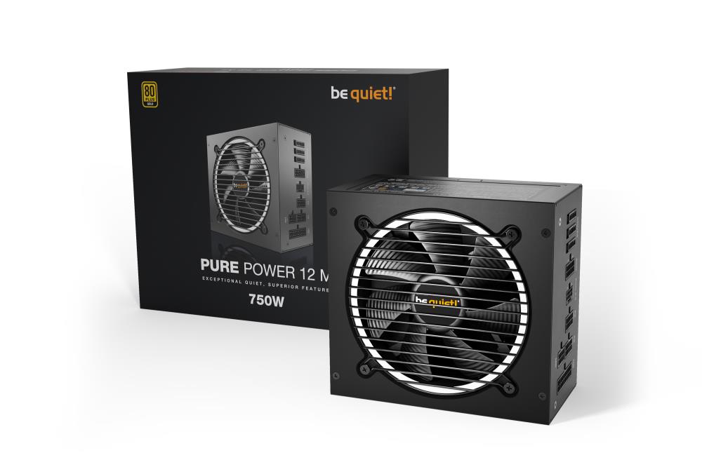 BE QUIET 750 Watts Peak Power 820 Watts Efficiency 80 PLUS GOLD