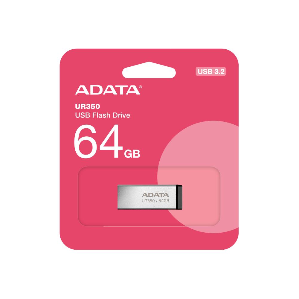 MEMORY DRIVE FLASH USB3.2 64GB/BLACK UR350-64G-RSR/BK ADATA