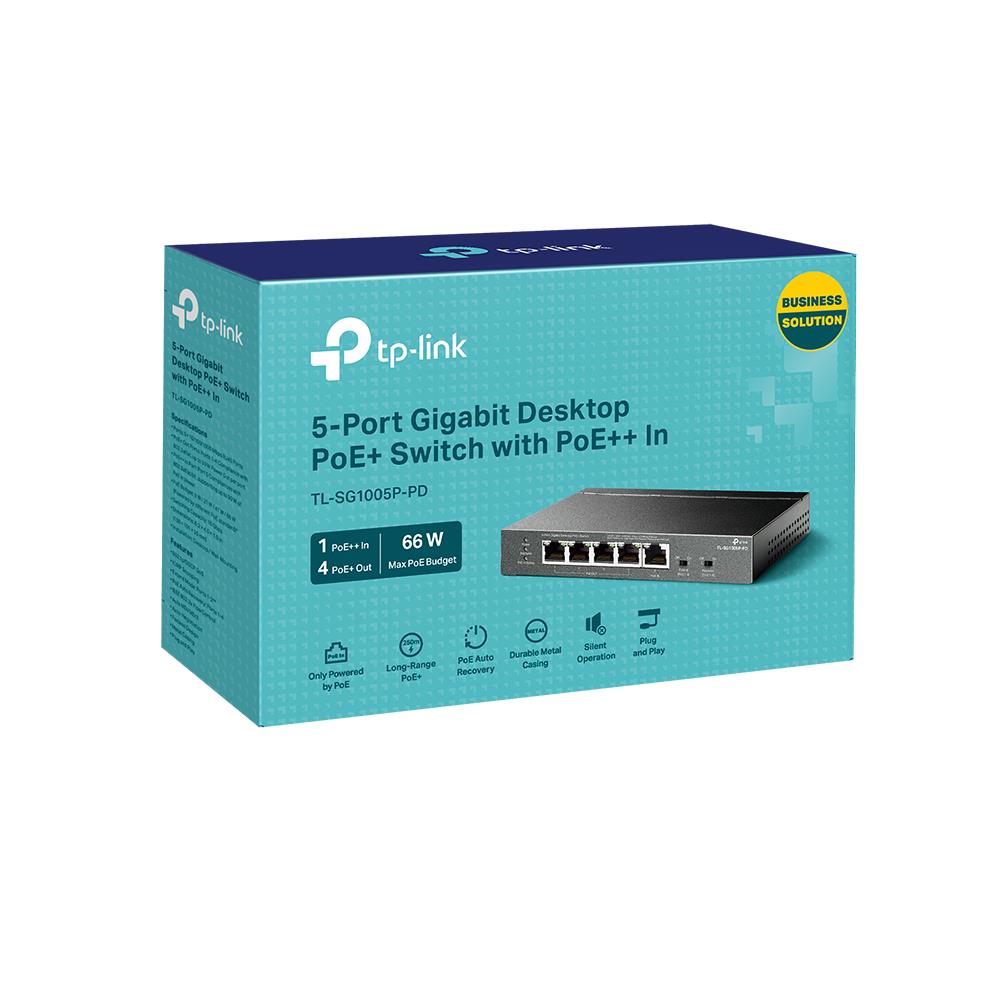 TP-LINK TL-SG1005P-PD Desktop/pedestal 5x10Base-T / 100Base-TX / 1000Base-T