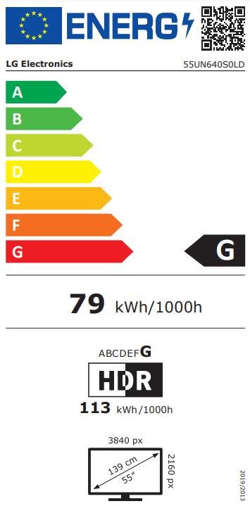 DISPLAY LCD 55"/55UN640S0LD LG