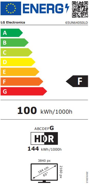 DISPLAY LCD 65"/65UN640S0LD LG