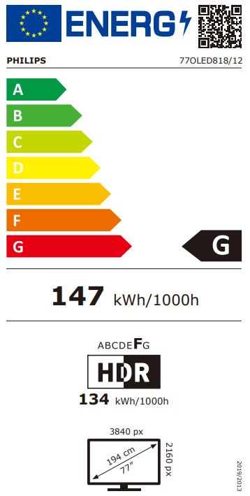 PHILIPS 77" OLED/Smart 3840x2160