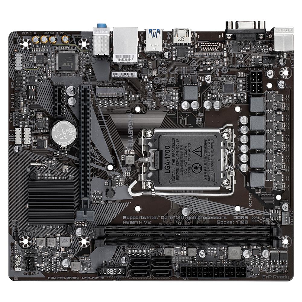 GIGABYTE Intel H610 LGA1700 Micro-ATX