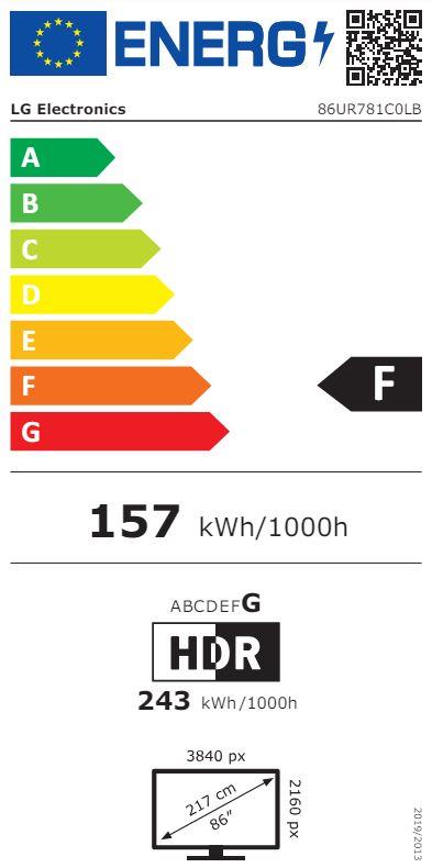 DISPLAY LCD 86"/86UR781C0LB LG