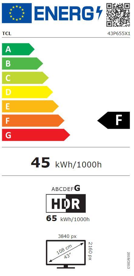TCL 43" 4K/Smart 3840x2160