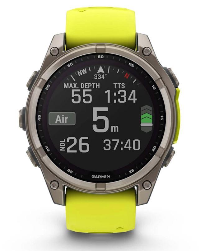 SMARTWATCH FENIX 8 SAPP. SOLAR/YELLOW 010-02906-21 GARMIN