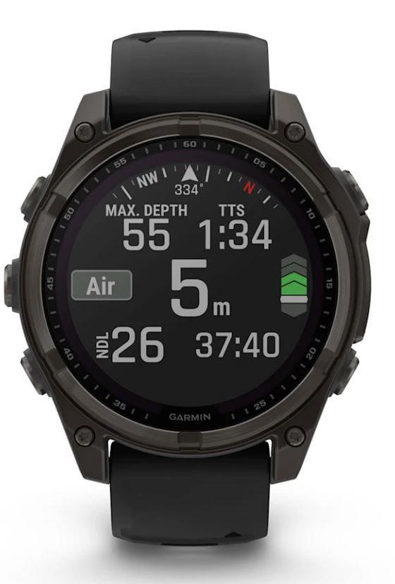 SMARTWATCH FENIX 8 SAPP. SOLAR/BLACK/GRAY 010-02907-11 GARMIN