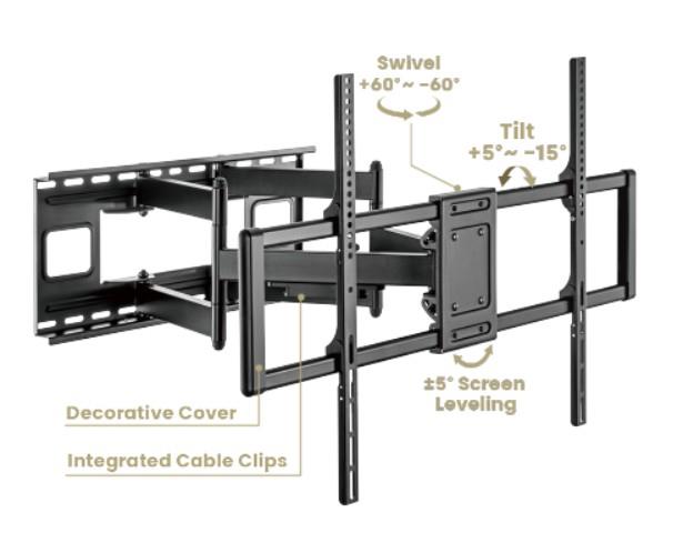 TV SET ACC WALL MOUNT 60-120"/WM-120ST-01 GEMBIRD