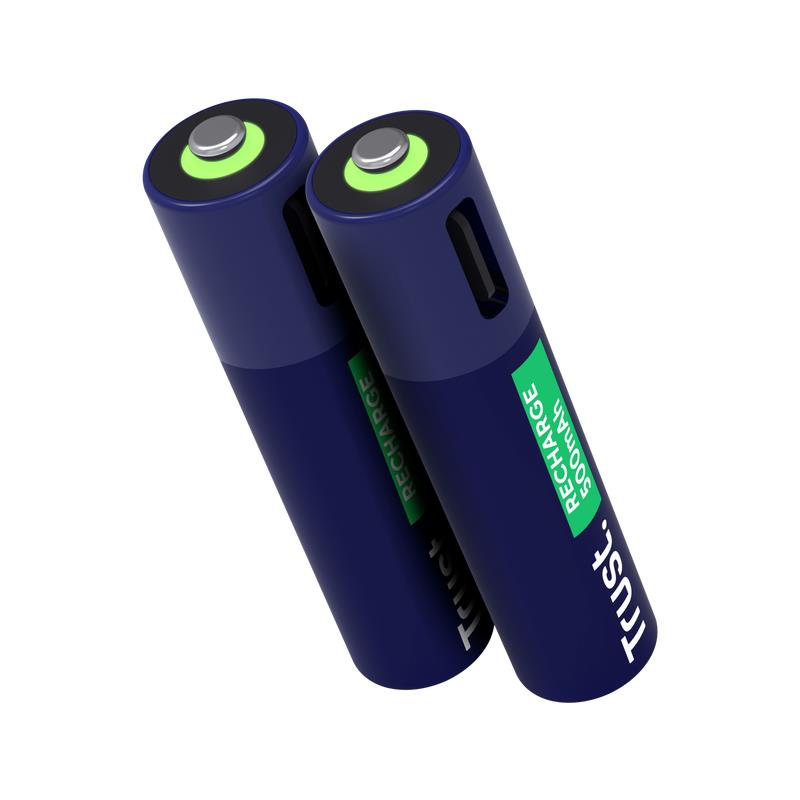 BATTERY RECH. LI-ION AAA 1.5V/500MAH USB-C 2PACK 25585 TRUST