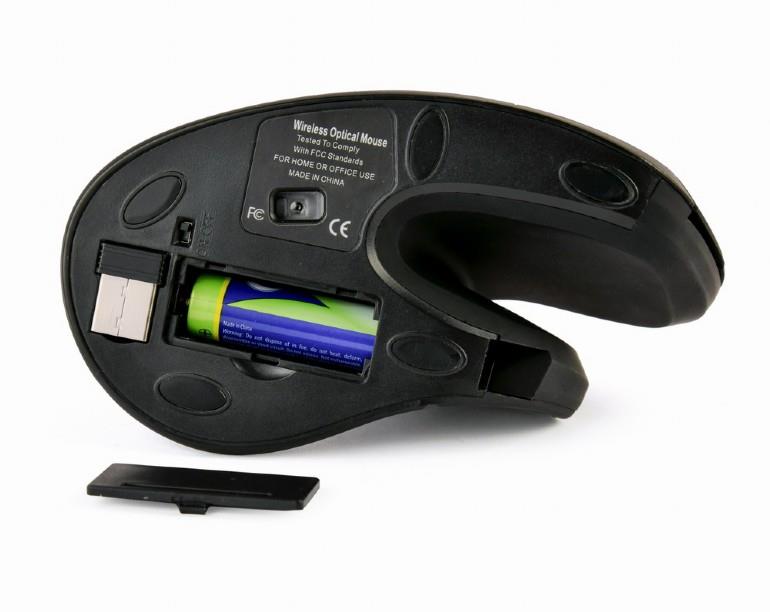 MOUSE USB OPTICAL WRL BLACK/ERGONOMIC MUSW-ERGO-03 GEMBIRD