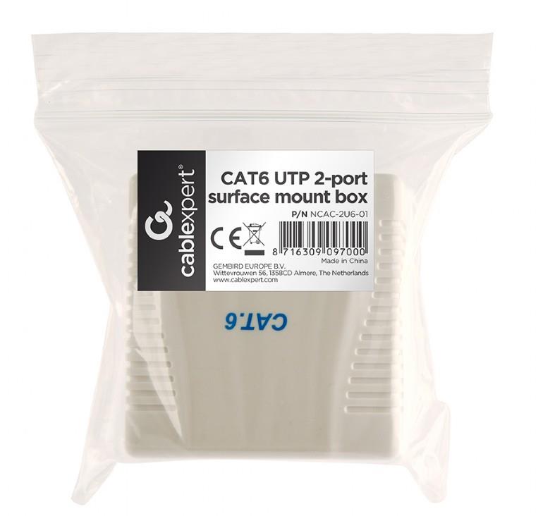 CABLE ACC MOUNT BOX CAT6 UTP/2P NCAC-2U6-01 GEMBIRD