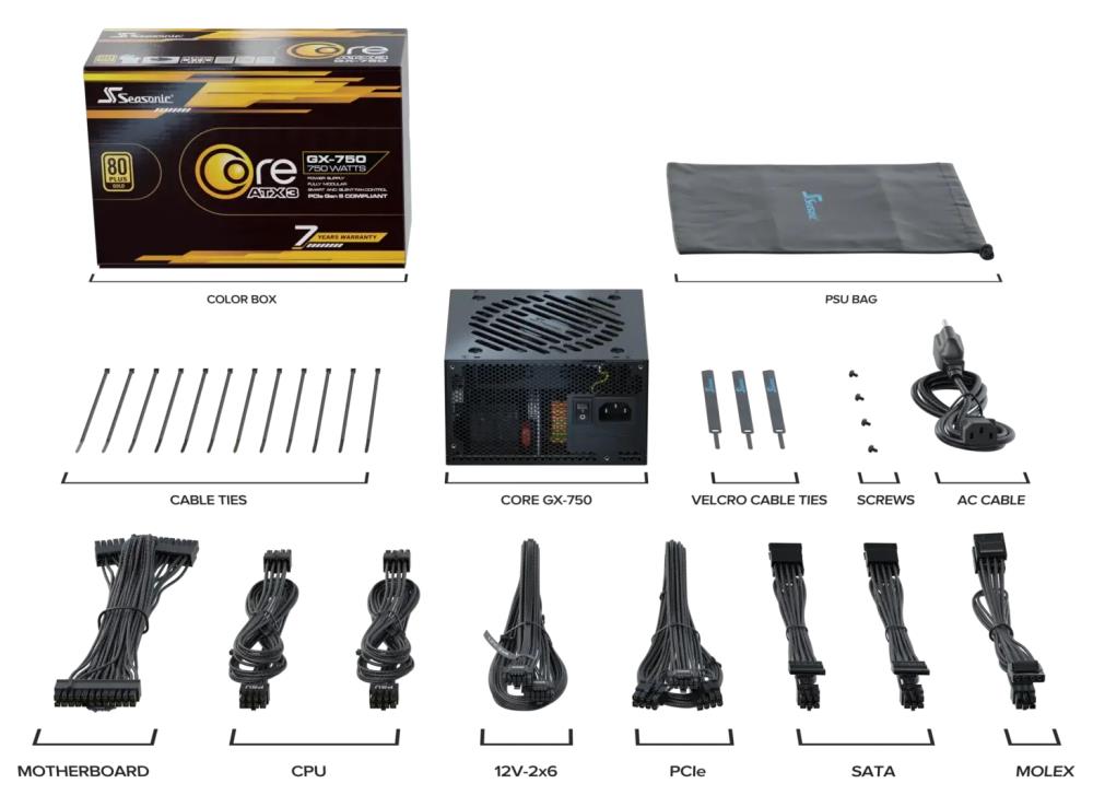 SEASONIC SRP-CGX751-A5A32SF 750 Watts Efficiency 80 PLUS GOLD