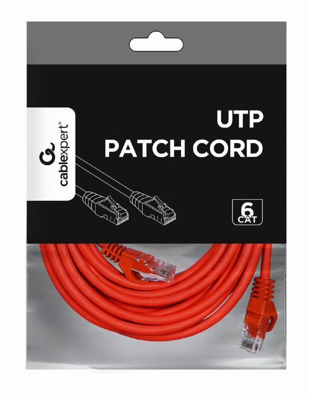 PATCH CABLE CAT6 UTP 5M/RED PP6U-5M/R GEMBIRD