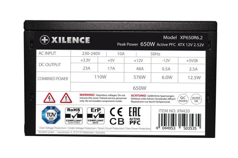 XILENCE Performance C+   XP650R6.2 650 Watts