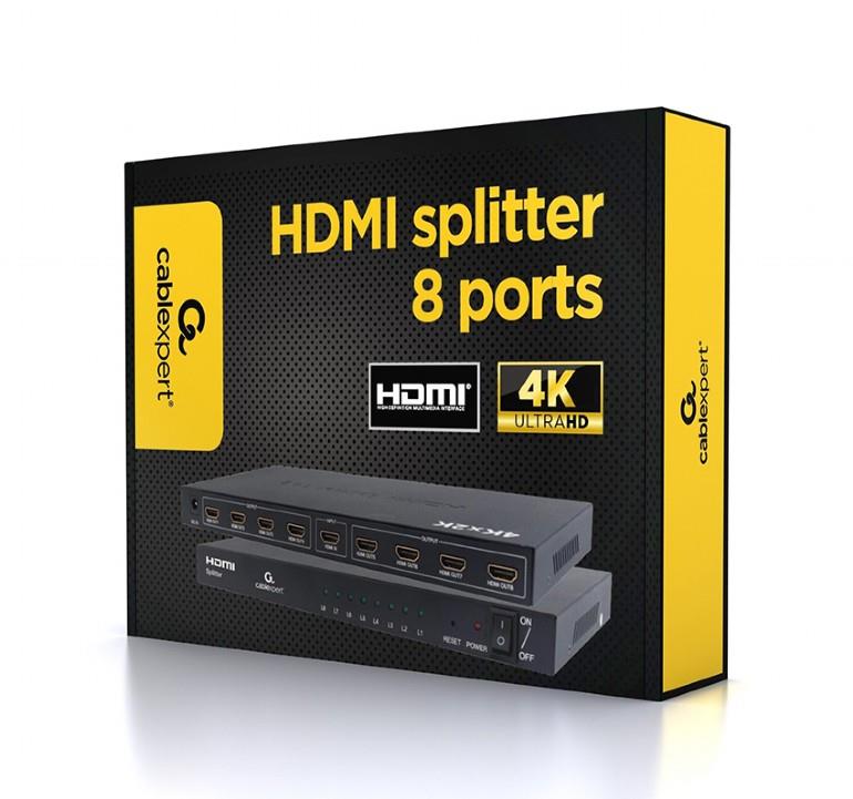 CABLE HDMI SPLITTER 8PORTS/DSP-8PH4-03 GEMBIRD